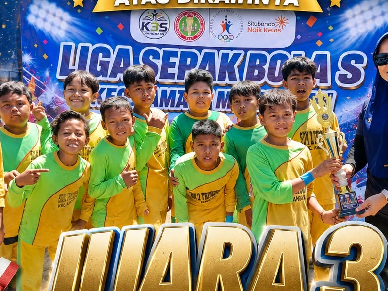 Perjuangan Pantang Menyerah! Tim Sepakbola SDN 2 Tribungan Raih Juara 3 Liga Sepakbola Sekolah Tingkat Kecamatan Mangaran